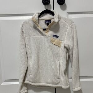 Patagonia Women's Cream Fleece Cowl Neck Sweater